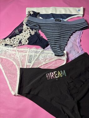 Women’s Panties Black Hipster Panty with Holographic 'DREAM' Logo